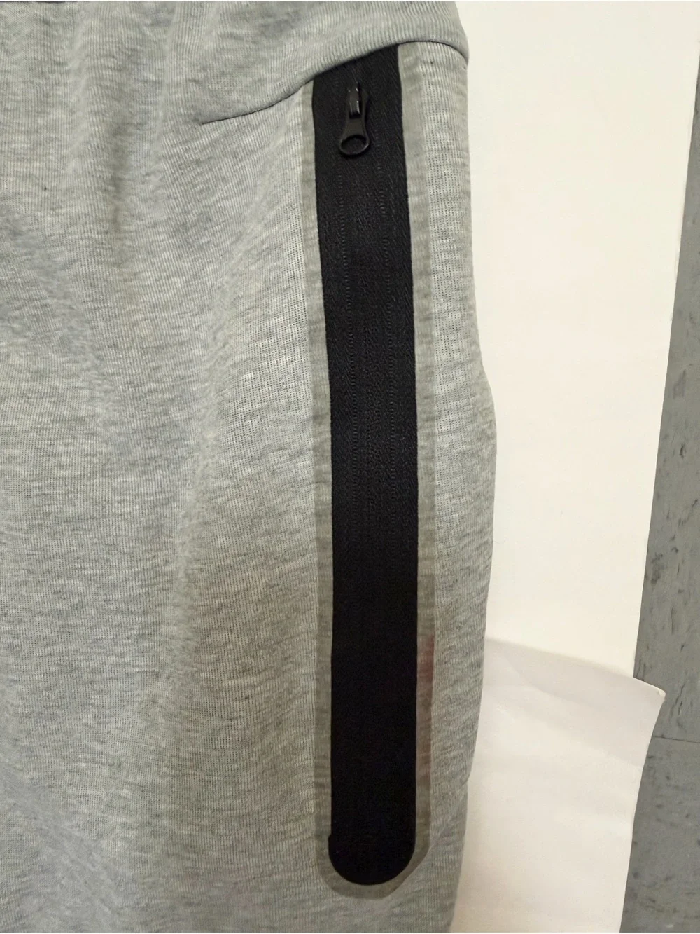 Nike Kids Gray Fleece Joggers with Black Drawcord